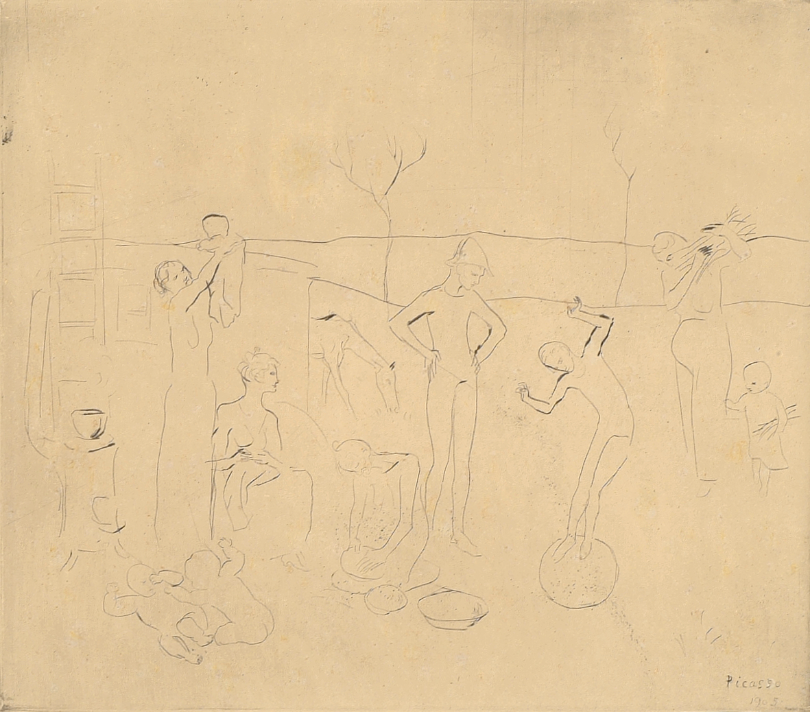 Pablo Picasso. Los saltimbanquis (1905)