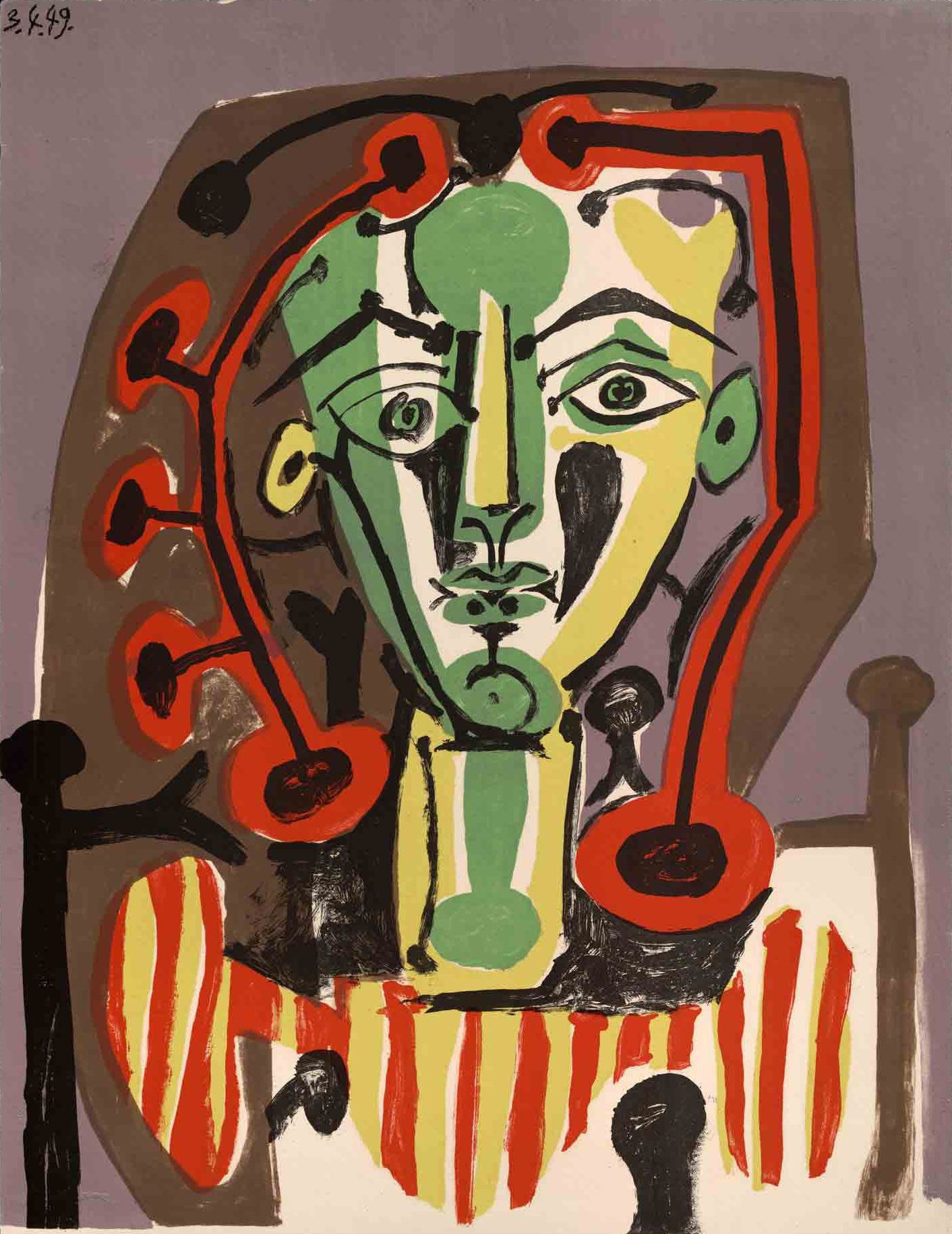2015 Italia Figura con blusa de rayas (1949) © Sucesión Pablo Picasso, VEGAP
